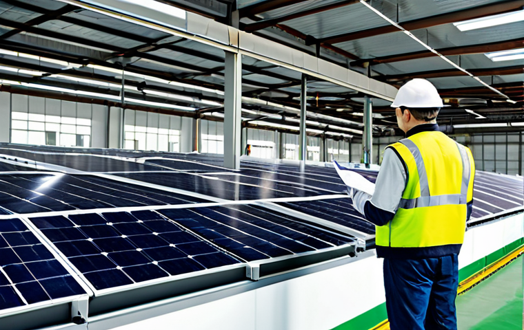 Green Supply Chain**

"A modern factory scene, showcasing a fully clothed engineer inspecting solar panels on the roof, alongside workers in appropriate attire recycling materials, demonstrating sustainable practices, safe for work, professional, perfect anatomy, natural proportions, well-formed hands, bright natural lighting, environmentally conscious, appropriate content."

**