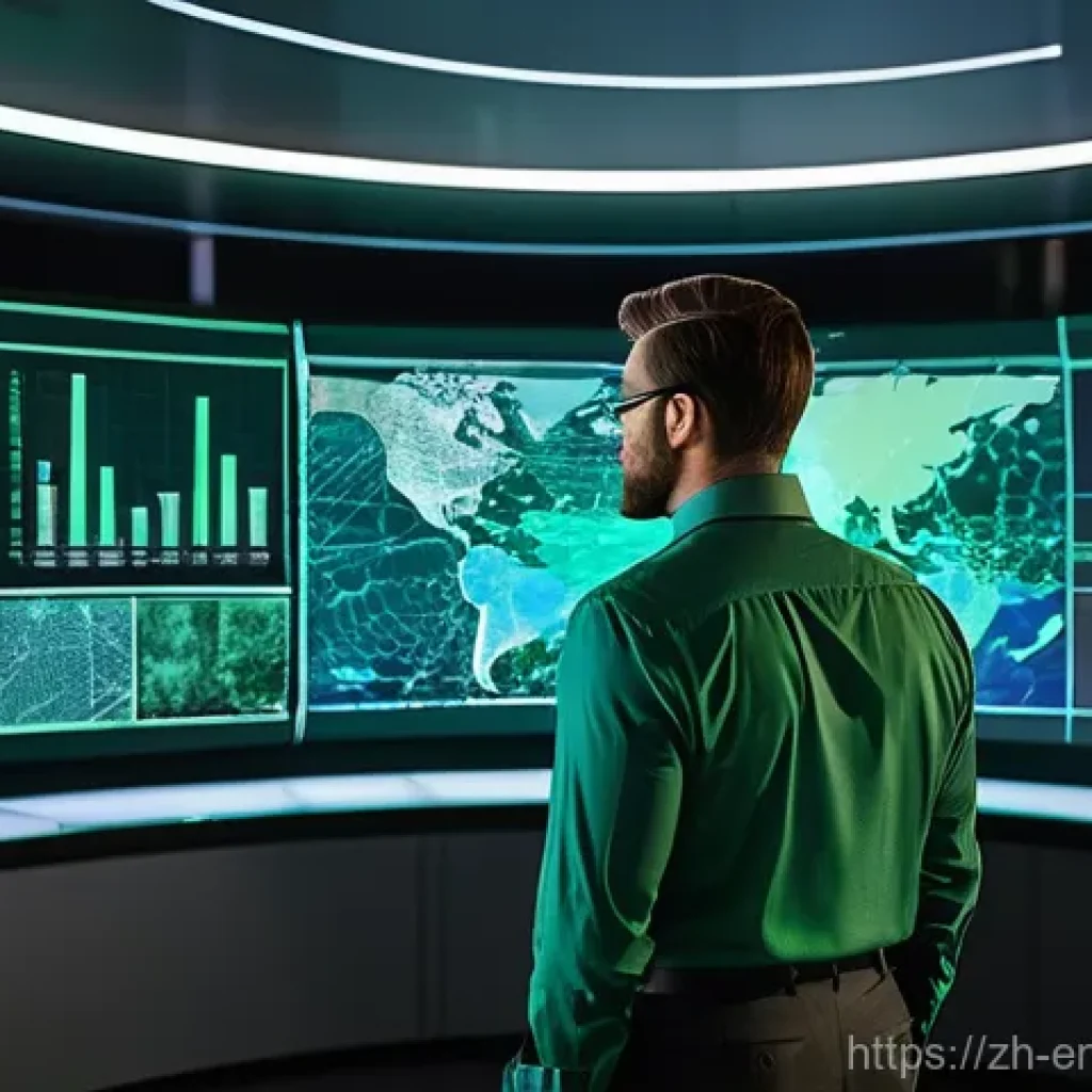 환경경영 전문가 연봉 상승 전략 - **Prompt 1: The Green Data Innovator**
Generate an image of a focused and determined environment...