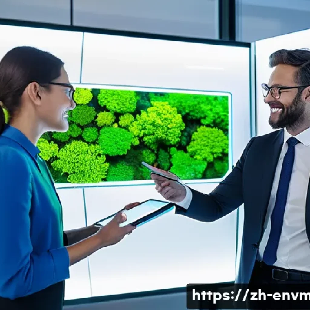 환경경영 직무 관련 업무 스킬 - **Prompt 1: Green Innovation Collaboration**
A diverse team of five professionals, including eng...