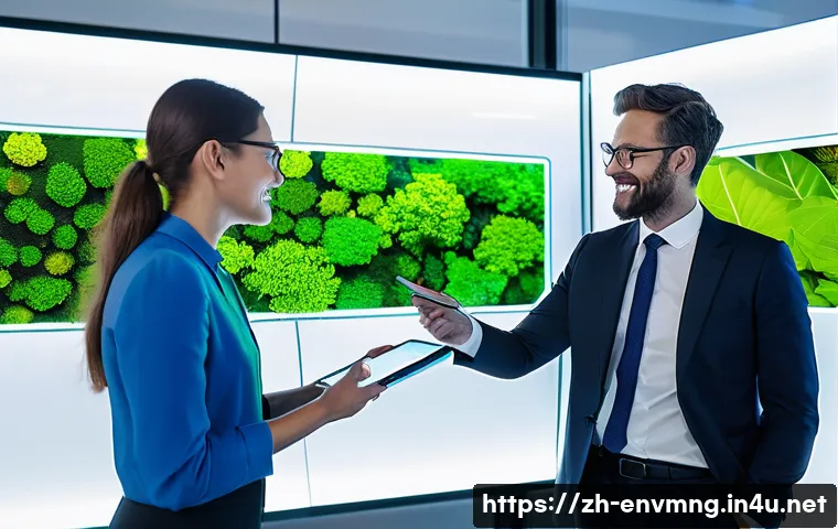 환경경영 직무 관련 업무 스킬 - **Prompt 1: Green Innovation Collaboration**
    A diverse team of five professionals, including eng...