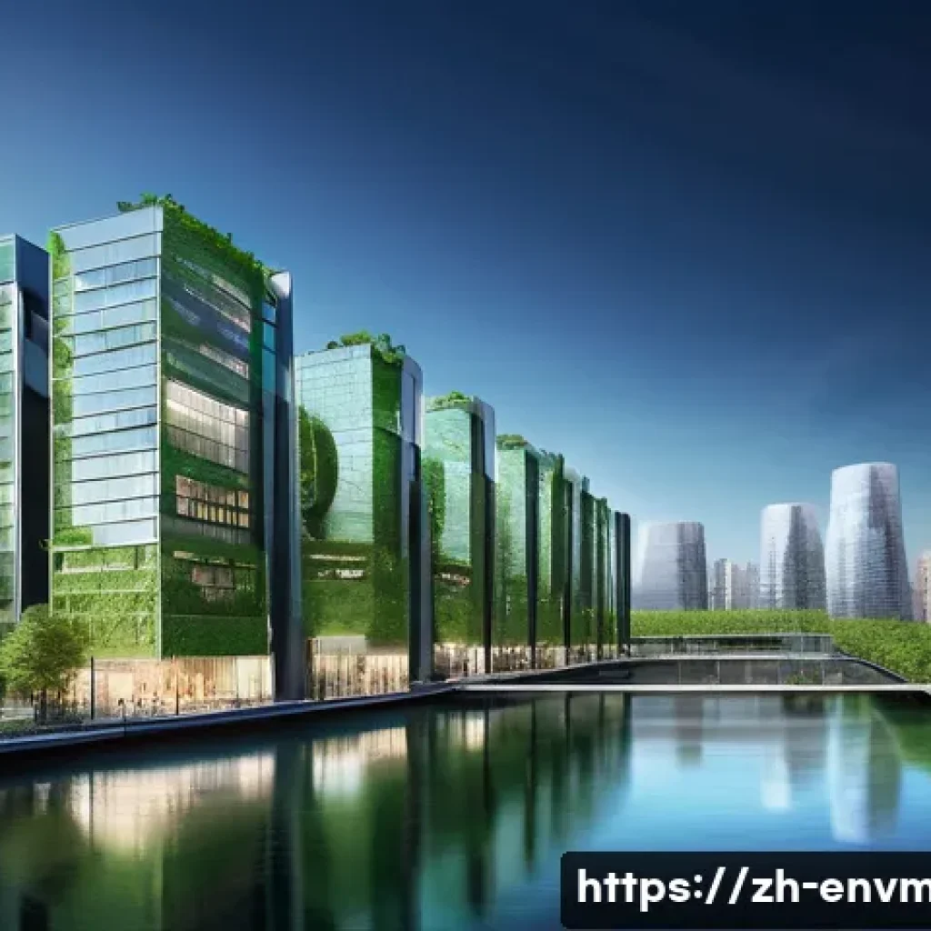 환경경영 분야 직무 전망 - **Prompt 1: Green Urban Industrial Transformation**
"A vibrant, highly detailed, and futuristic ...