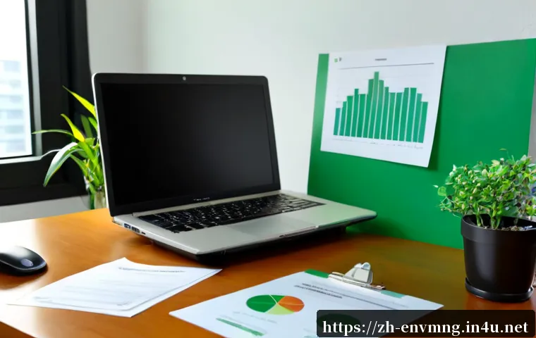 환경경영 자격증 관련 최신 정보 - Photorealistic environmental management certification study scene, an East Asian professional review...